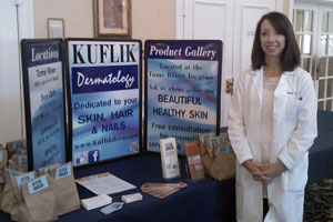 Megan Dimmick PA-C, at the "Four Seasons at Lakewood" Health Fair giving free skin screenings